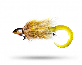 L.Corr Lures Disco Roach Large -  Brown Yellow White Pearl